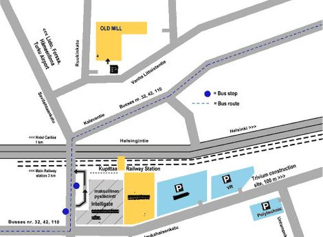 Map to Old Mill business center